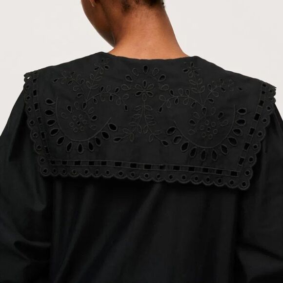 Mango Broderie Anglaise Dress Openwork Embroidered - Picture 4 of 9